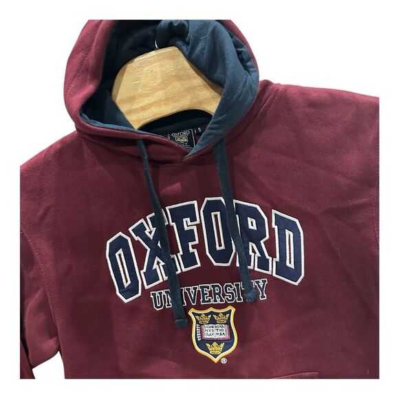 Oxford Other - Oxford University Hoodie Mens Small‎ Red Maroon Pullover Sweatshirt College Y2K